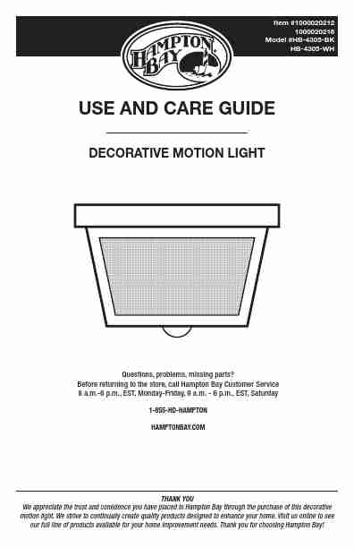 Hampton Bay Motion Sensing Exterior Ceiling Fixture Manual-page_pdf